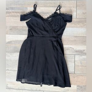 Lulu's Black Off-Shoulder Mini Dress